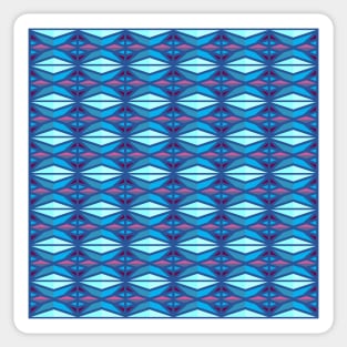 Art Deco Decorative Vintage Mosaic Pattern Blue Sticker